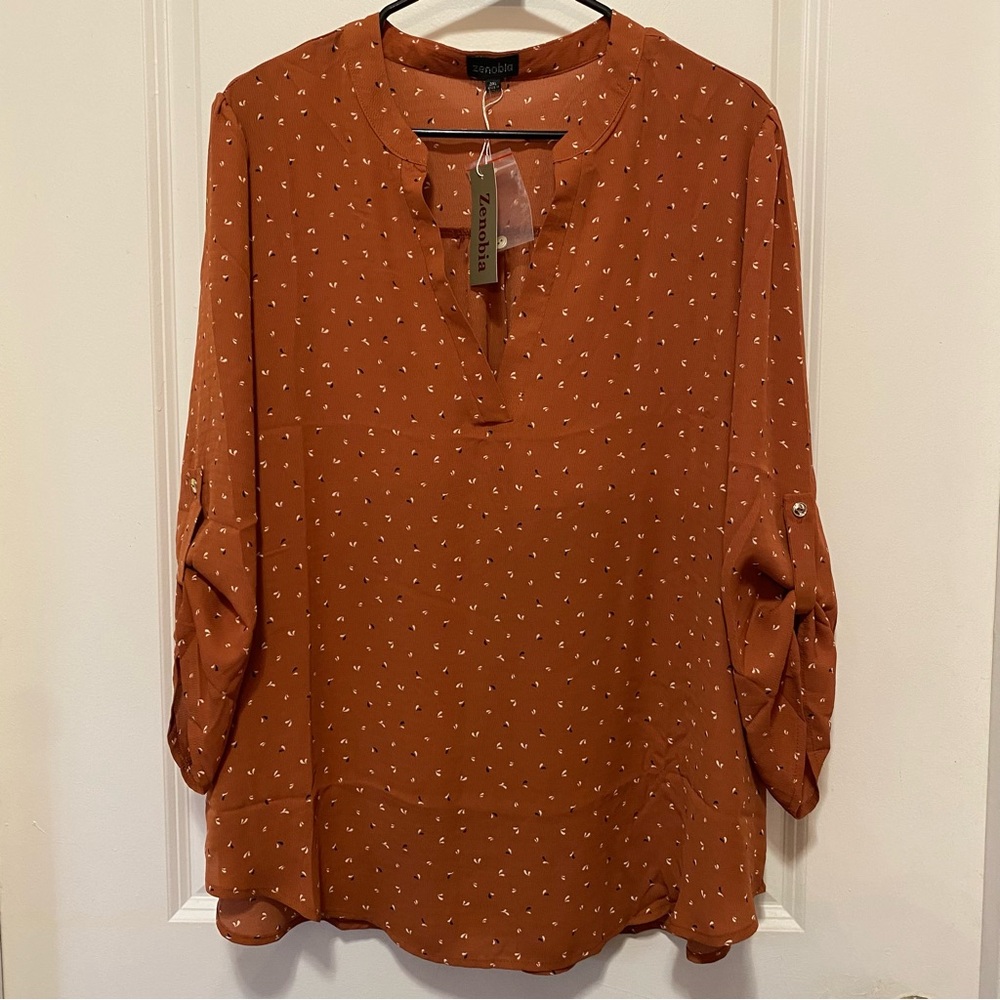 Zenobia Terracotta Women's Blouse